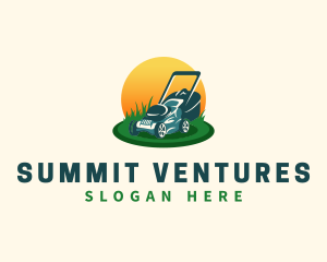 Lawn Grass Mower logo design