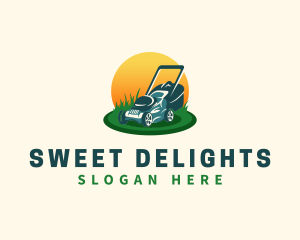 Lawn Grass Mower logo design