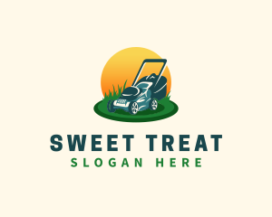 Lawn Grass Mower logo design