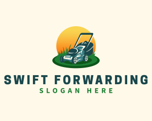 Lawn Grass Mower logo design