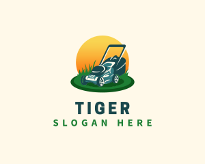 Lawn Grass Mower logo design