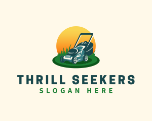 Lawn Grass Mower logo design