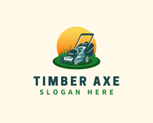 Lawn Grass Mower logo design