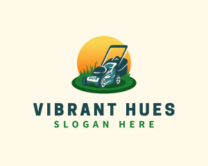 Lawn Grass Mower logo design