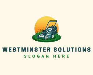 Lawn Grass Mower logo design