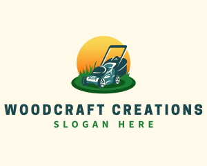 Lawn Grass Mower logo design