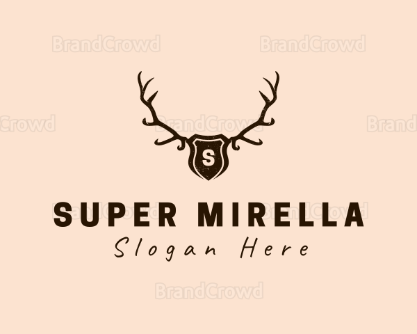 Antlers Shield Hunter Logo