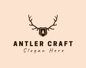 Antlers Shield Hunter logo design