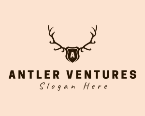 Antlers Shield Hunter logo design