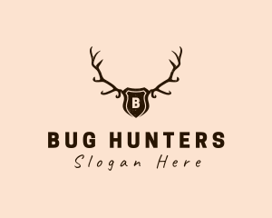 Antlers Shield Hunter logo design