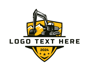 Backhoe - Demolition Industrial Excavator logo design