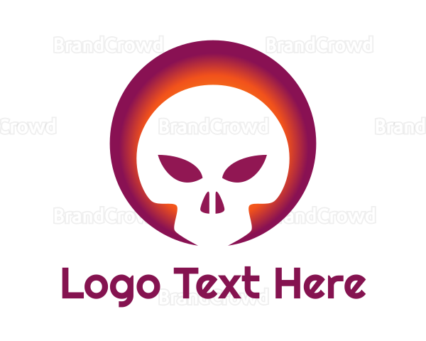 Gradient Skull Emblem Logo