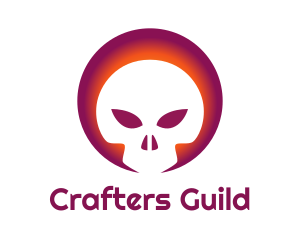 Guild - Gradient Skull Emblem logo design