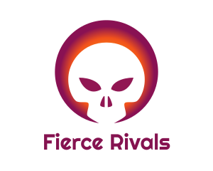 Gradient Skull Emblem logo design