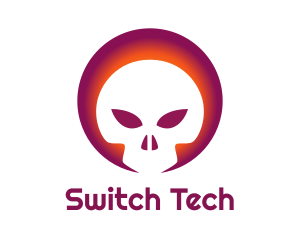 Switch - Gradient Skull Emblem logo design