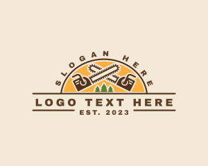 Woodcutter - Chainsaw Tree Carpentry logo design