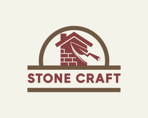 Home Brick Wall Construction logo design