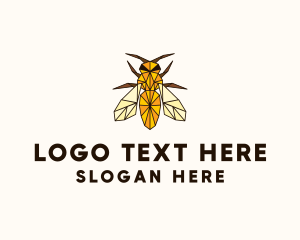 Bee Farm - Wild Hornet Bee logo design