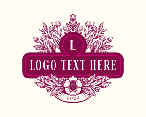 Feminine Floral Boutique Logo