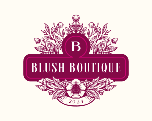 Feminine Floral Boutique logo design