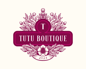 Feminine Floral Boutique logo design