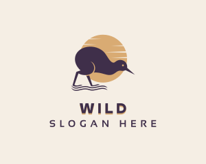 Kiwi Wild Animal logo design