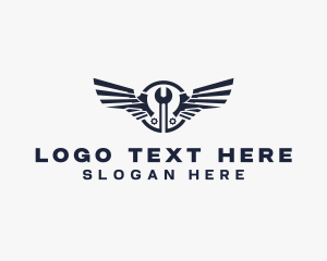 Handyman - Wings Mechanic Tools logo design