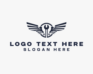Cogs - Wings Mechanic Tools logo design