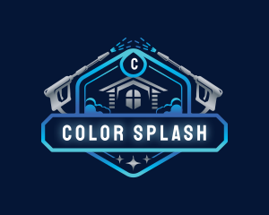 Pressure Washer Cleaning logo design