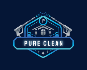 Pressure Washer Cleaning logo design