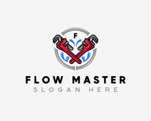 Plumbing Pipe Wrench logo design