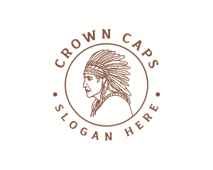 Native American Man logo design