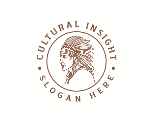 Native American Man logo design