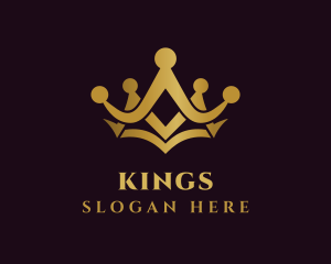 Gold Elegant Crown logo design