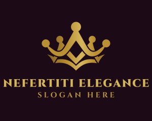 Gold Elegant Crown logo design