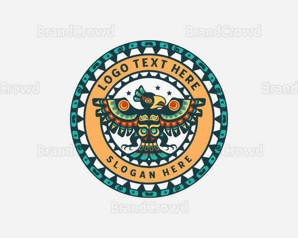 Decorative Tribal American Bird Logo