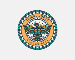 Decorative Tribal American Bird logo design