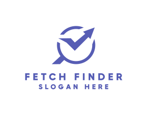 Statistics Finder Check logo design