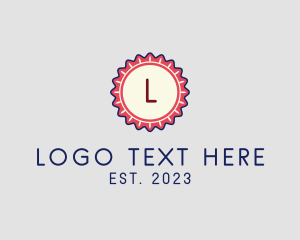 Free - Bottle Cap Retro logo design