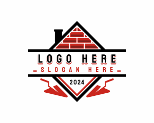 Brick Trowel Construction Logo