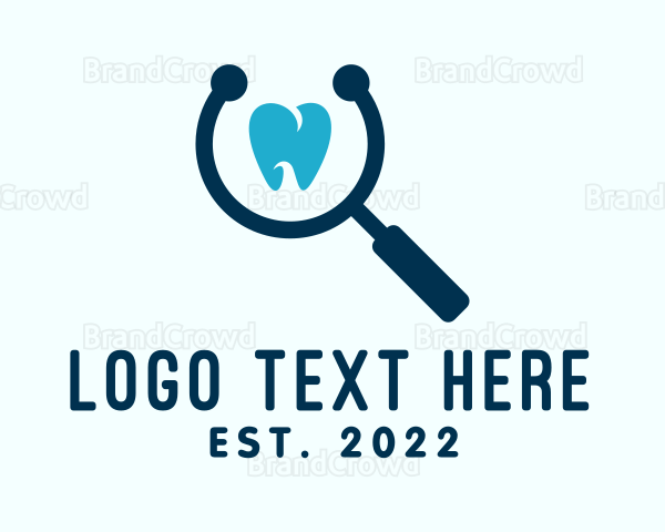 Magnifying Glass Dental Clinic Logo