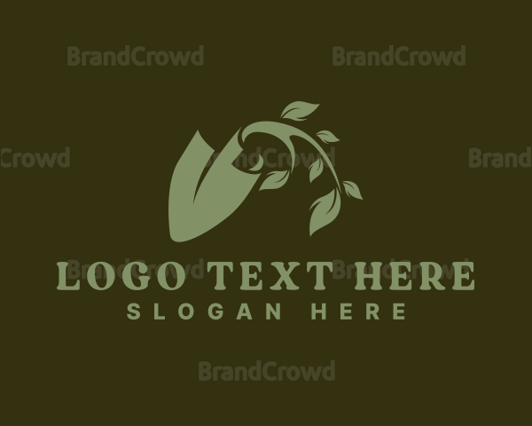 Landscaping Plant Shovel Logo