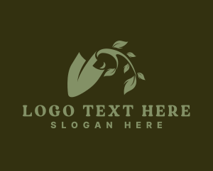 Landscaping Plant Shovel Logo