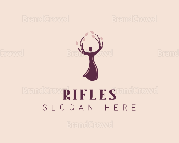 Beauty Spa Woman Tree Logo