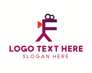 Shutter - Film Letter F logo design
