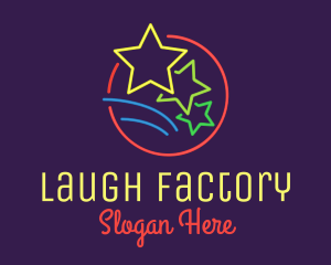 Comedy - Neon Celebrity Stars logo design