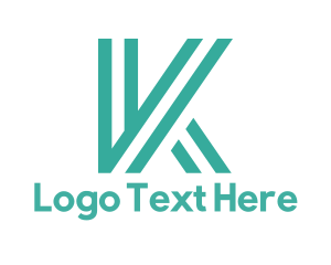 Text - Modern Mint K logo design