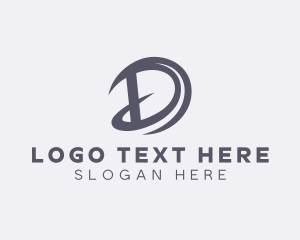 Logistics Delivery Courier Letter D Logo