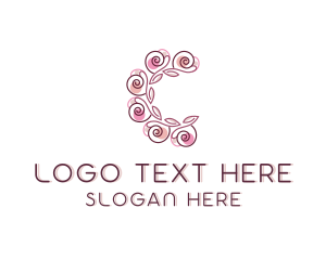 Styling - Flower Styling Letter C logo design