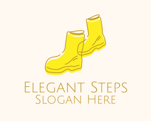 Heels - Yellow Rain Boots logo design